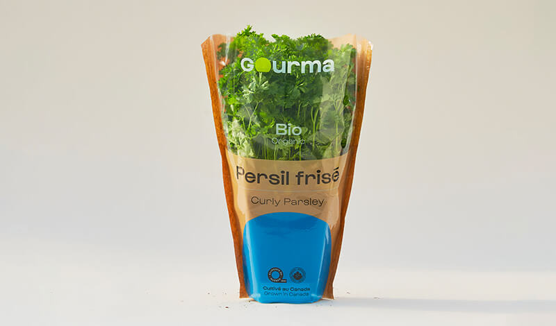 Packaging of Curly Parsley
